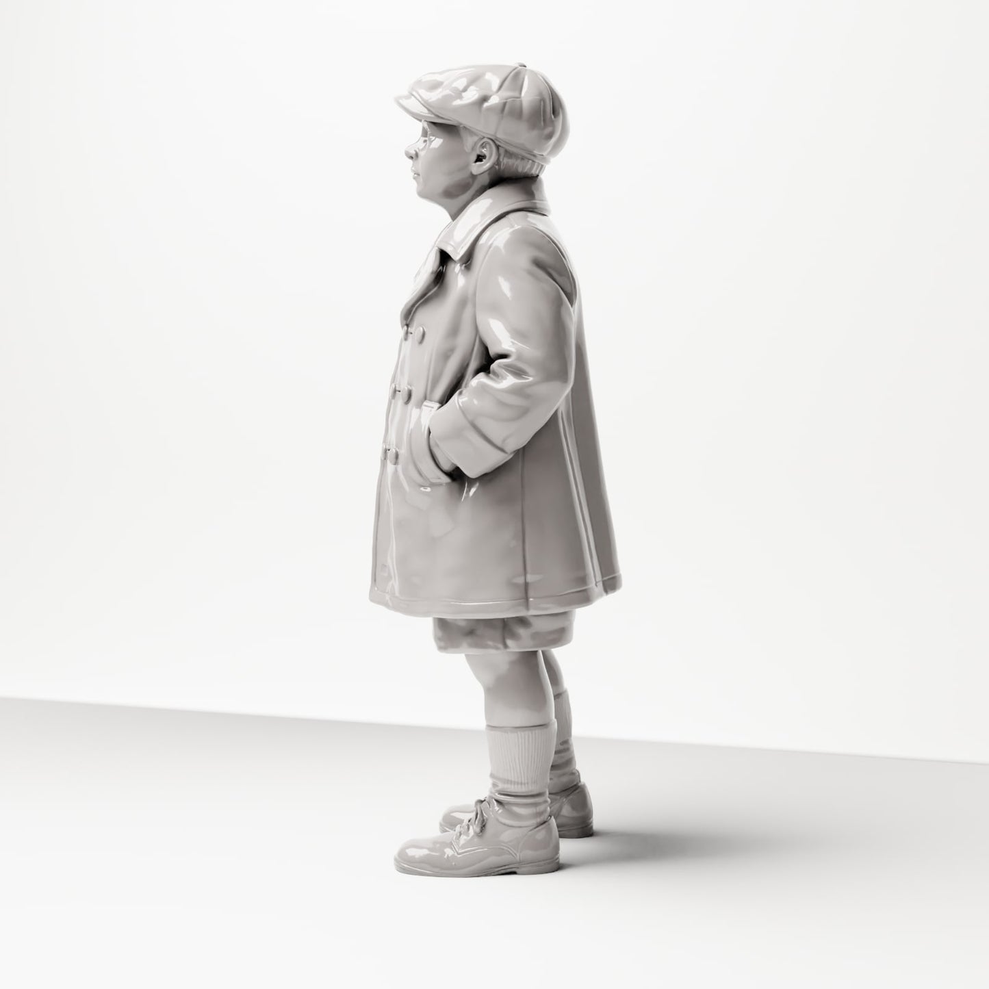 Foto del producto de modelismo de diorama 1: Figura de diorama histórica: Joven espera con gorra y abrigo, finales de la década de 1920 (sc10)