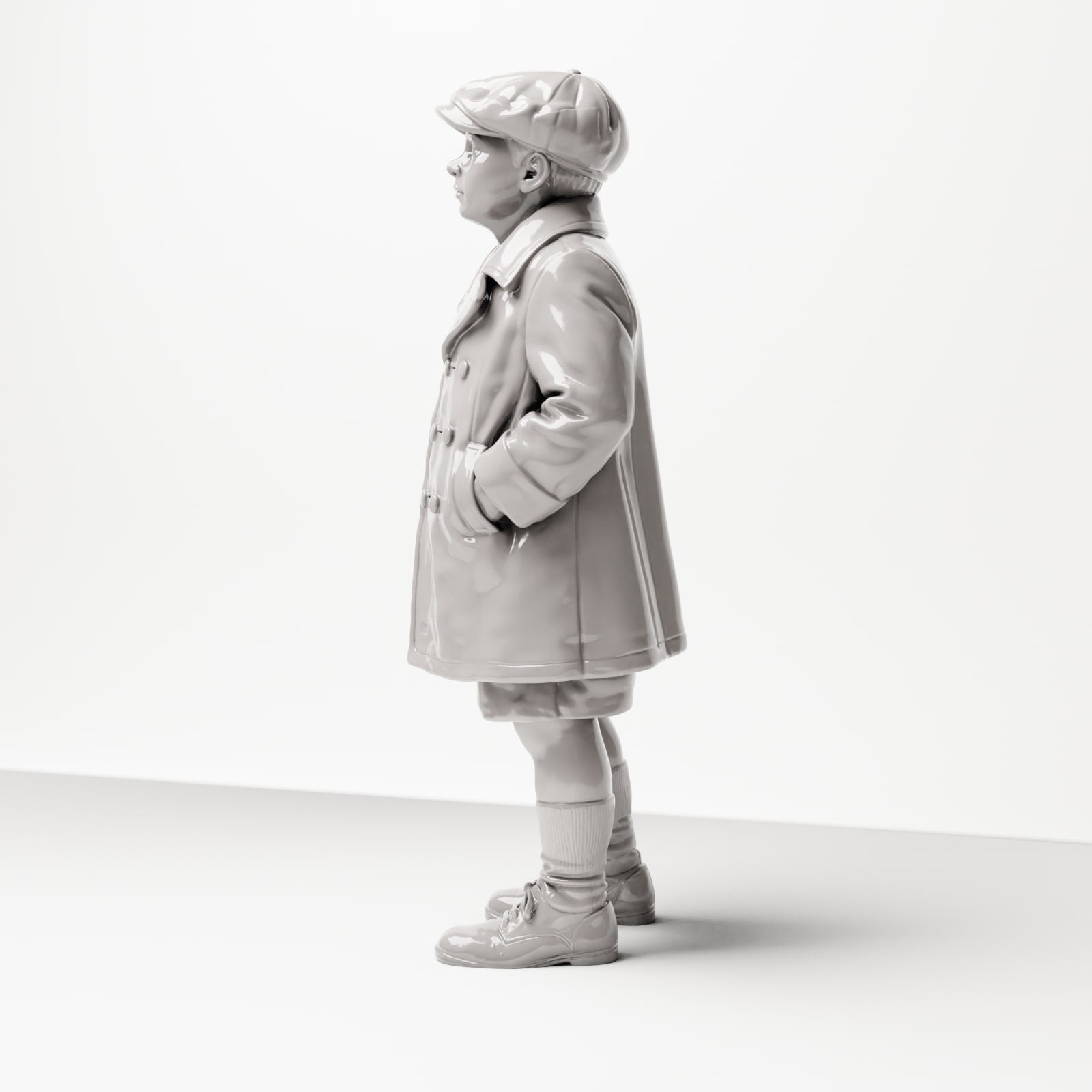 Foto del producto de modelismo de diorama 1: Figura de diorama histórica: Joven espera con gorra y abrigo, finales de la década de 1920 (sc10)