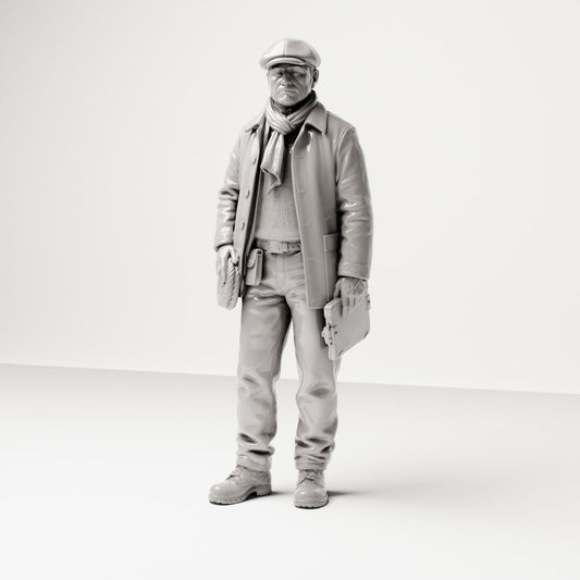 Foto de producto de maqueta de diorama 0: Figura histórica de diorama: Kai-Vorarbeiter con lista de carga, años 1920-1930 (sc14)