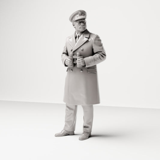 Foto del producto 0: Figura histórica de diorama: capitán de barco en el muelle con prismáticos (sc17)