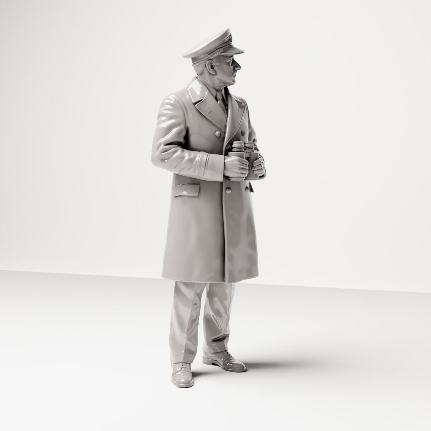 Foto de producto 4: Figura histórica para diorama: capitán de barco en el muelle con prismáticos (sc17)