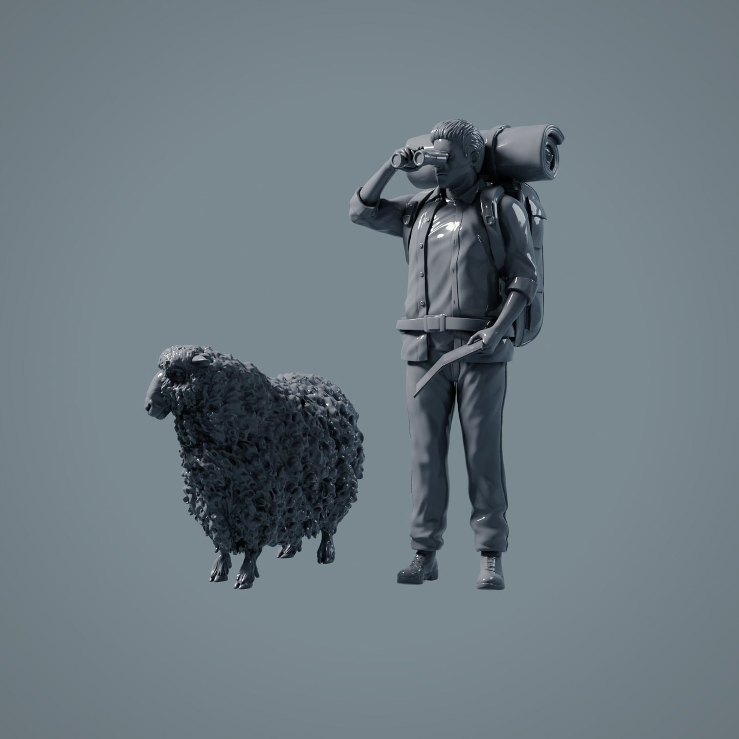 Figuras de animales de granja: Oveja - oveja de pie 1 (a023)