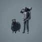 Figuras de animales de granja: Oveja - oveja de pie 2 (a024)