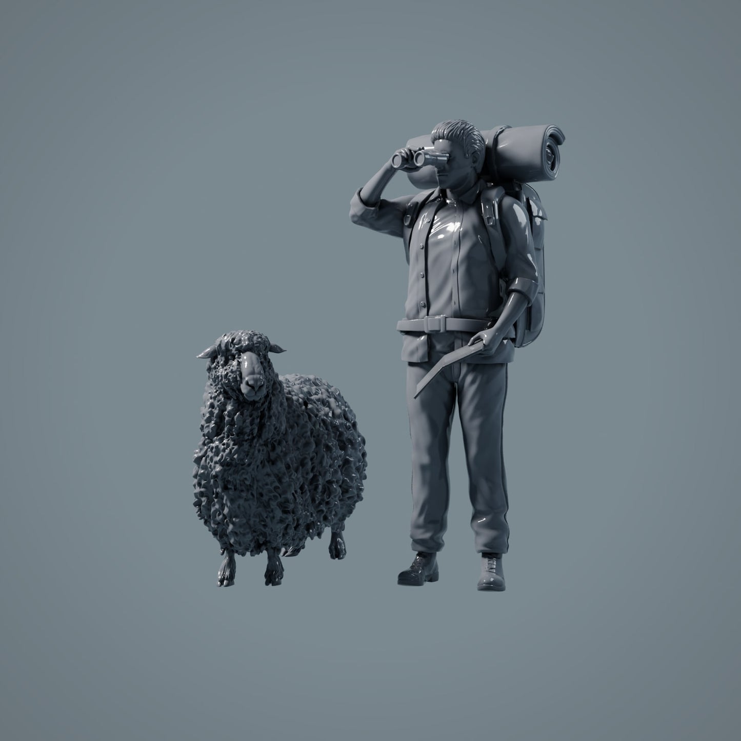 Figuras de animales de granja: Oveja - oveja de pie 2 (a024)
