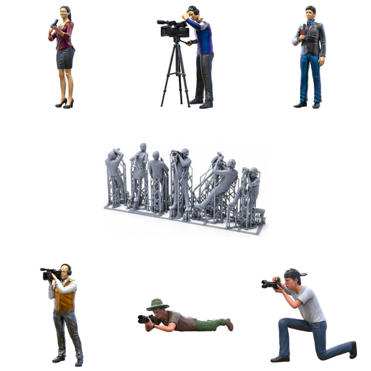 Foto del producto Diorama y modelismo figura en miniatura: Set de reportero, 6 figuras