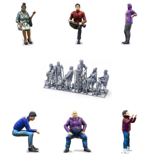 Foto del producto Diorama y modelismo miniatura figura: Set de espectadores 2, 6 figuras