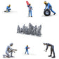Foto del producto Diorama y modelismo figura en miniatura: Set de Pit-Crew, 6 figuras