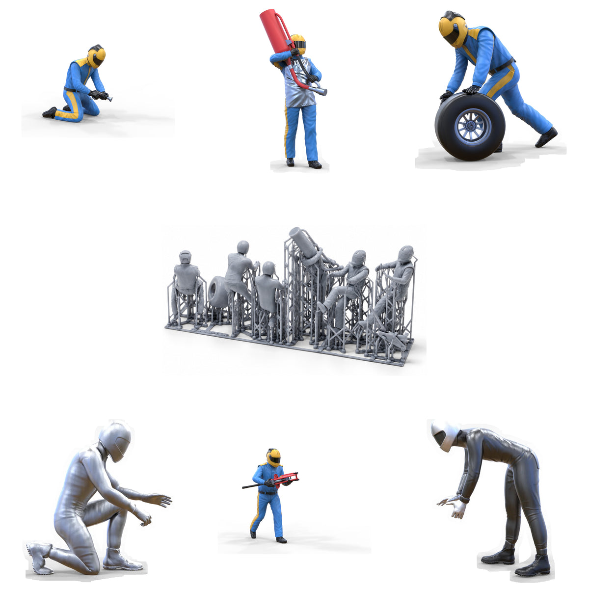 Foto del producto Diorama y modelismo figura en miniatura: Set de Pit-Crew, 6 figuras