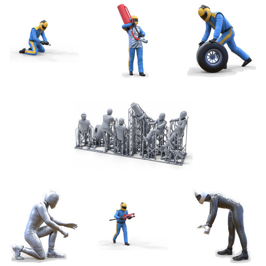 Foto del producto Diorama y modelismo figura en miniatura: Set de Pit-Crew, 6 figuras