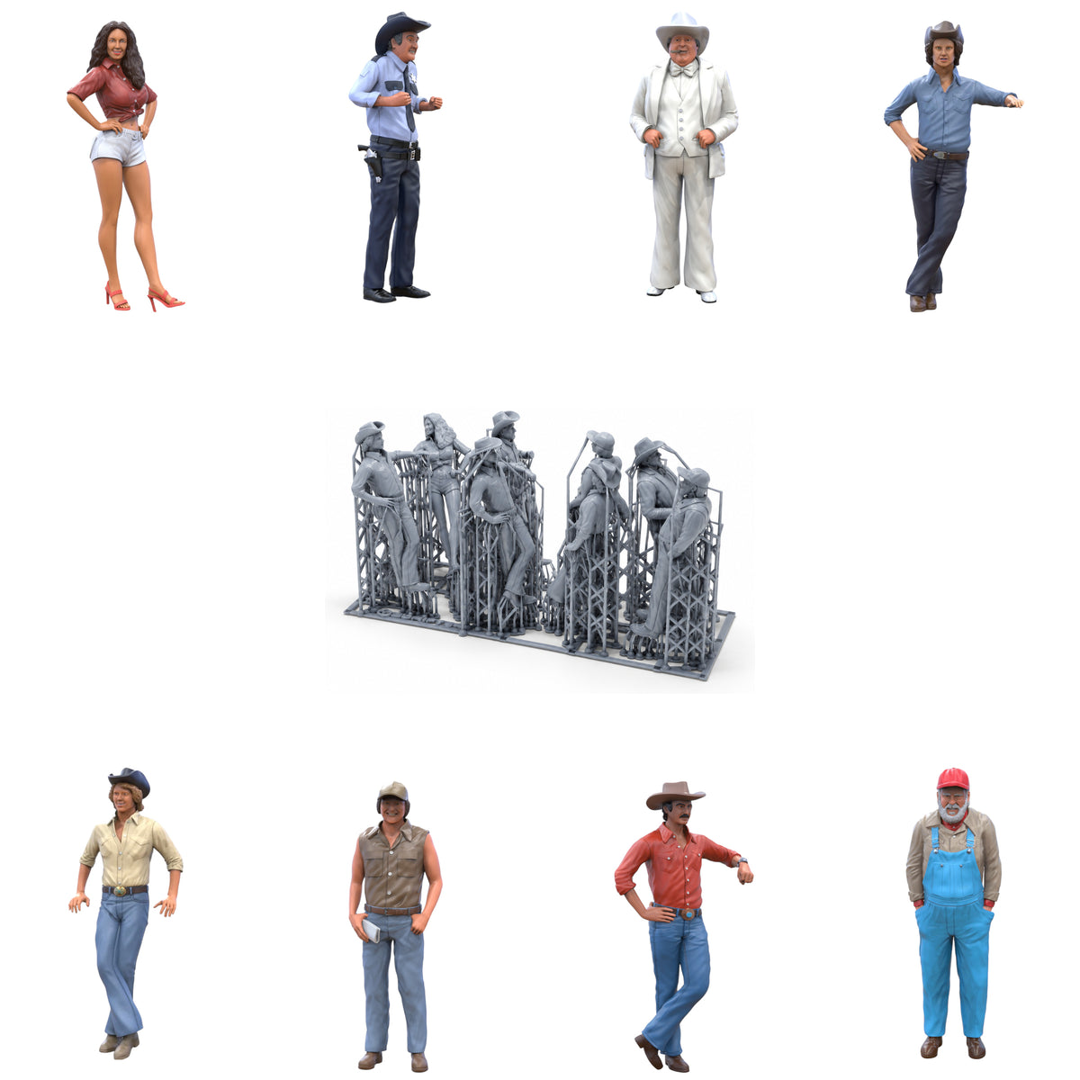 Imagen del producto 1 de 9: Miniatura: Set de Vaqueros y Granjeros (Núm. s25)