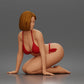 Diorama modelismo foto de producto 1: Figura arrodillada: mujer de playa con bikini anudado (a182)