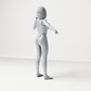 Diorama Modellbau Produktfoto 8: Stehende Figur: Frau im einteiligen Bodysuit mit ausgestreckten Armen (a206)