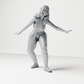 Foto de producto de maqueta de diorama 5: Figura de pie: Skater en postura de equilibrio con top corto, pantalón deportivo y zapatillas (a171)