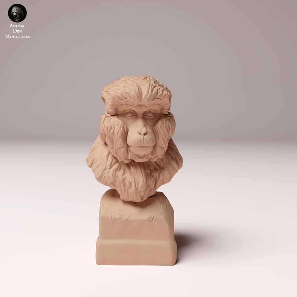 Foto de producto de figura animal Animal Den Miniatures 2: Figura de animal salvaje: macaco japonés - busto (24_10_11)