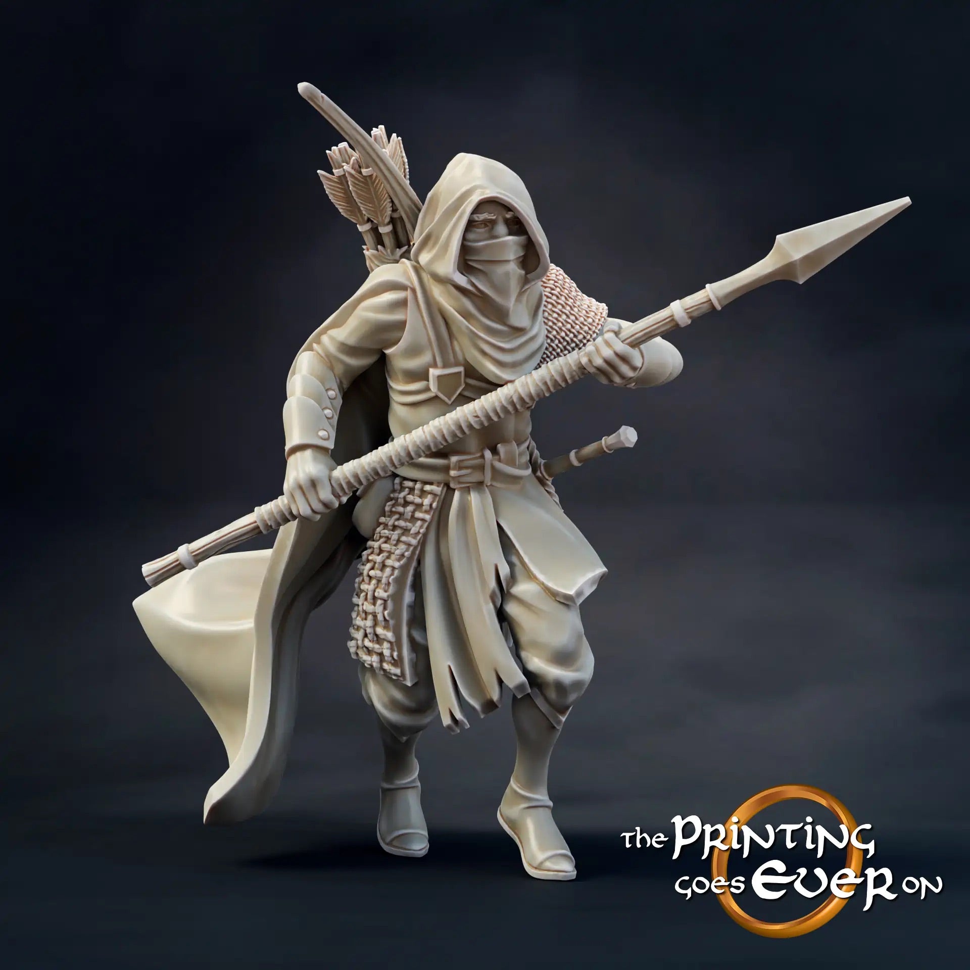 Foto del producto Tabletop 28mm The Printing Goes Ever On (TPGEO) 0: Explorador del Norte: Ranger del bosque con espada, lanza y arco