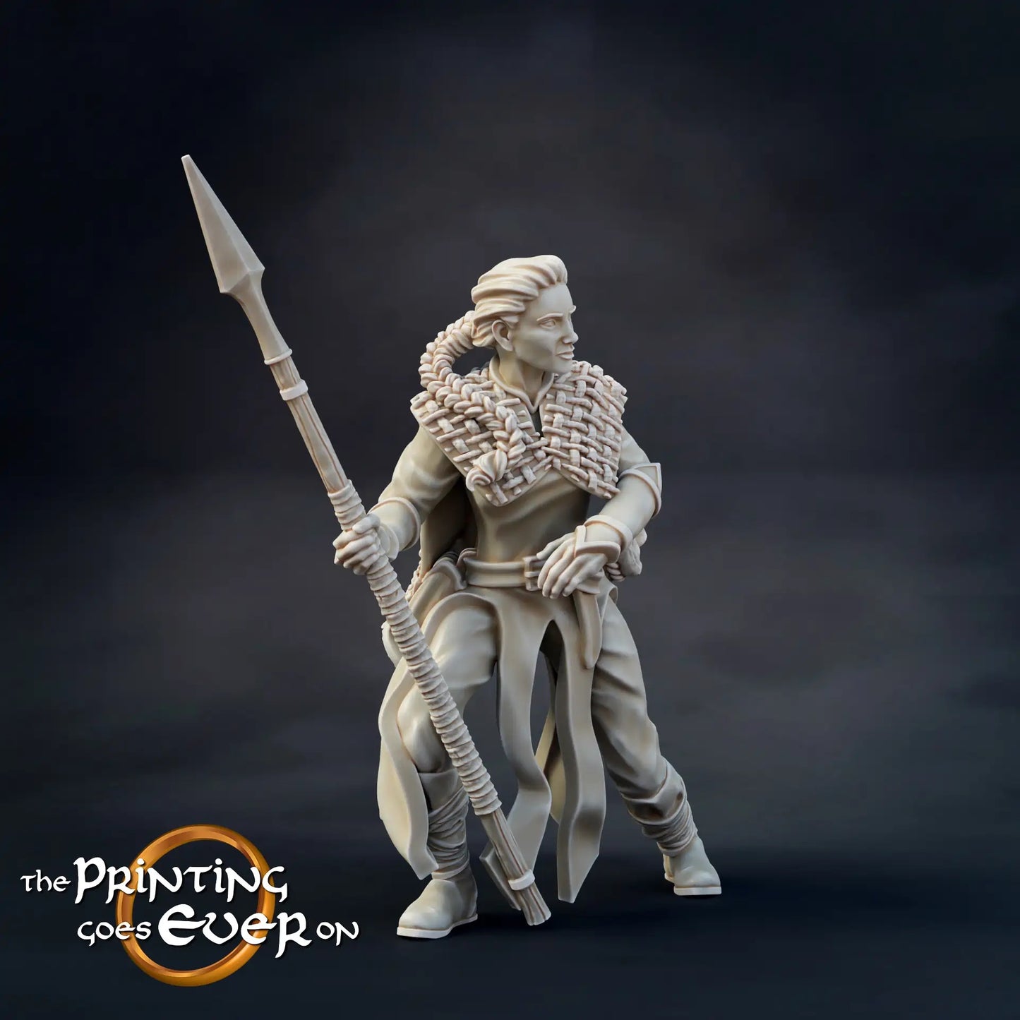 Foto del producto Tabletop 28mm The Printing Goes Ever On (TPGEO) 0: Explorador del Norte: Ranger del bosque con espada, lanza y arco