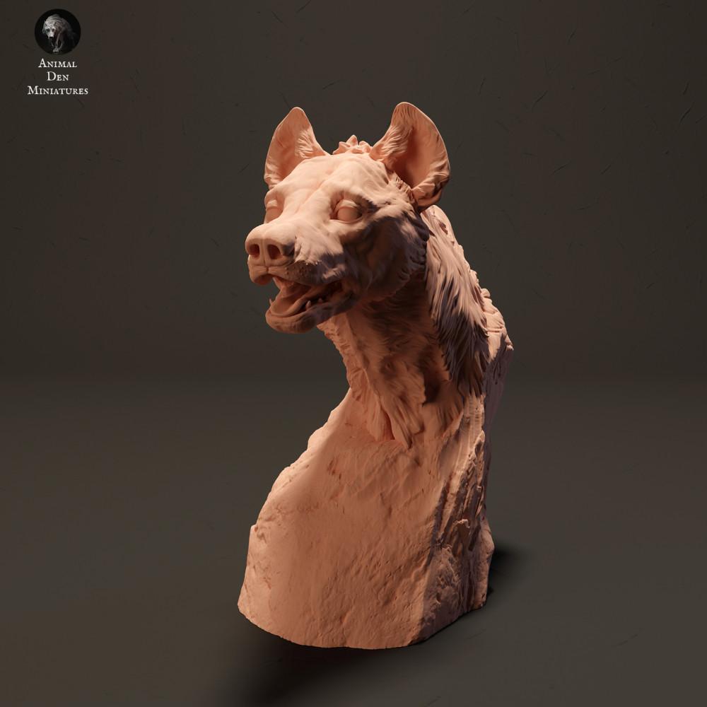 Foto de producto de figura animal Animal Den Miniatures 1: Figura de animal salvaje: hiena manchada - busto (23_08_14)
