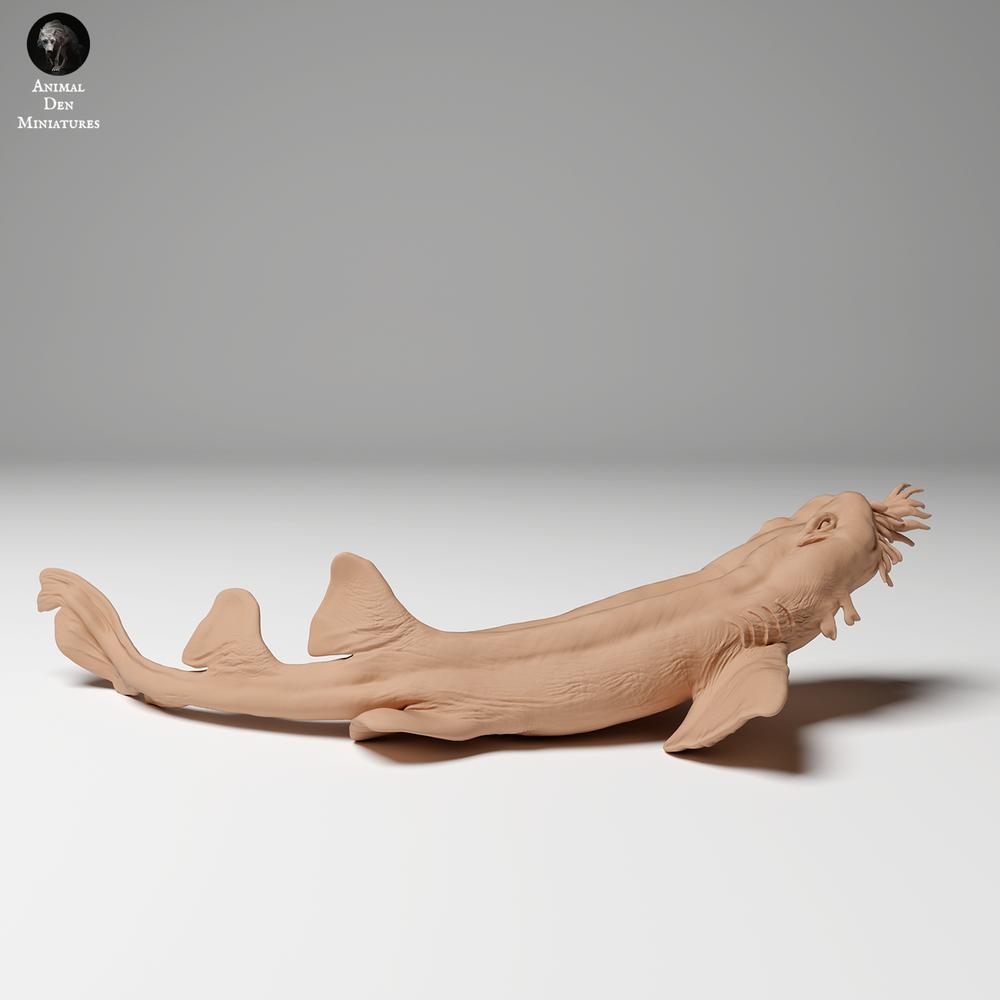 Foto de producto figura animal Animal Den Miniatures 1: Figura animal marina: tiburón alfombra moteado - de caza (24_06_05)