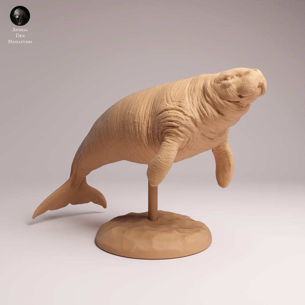 Foto de producto Tabletop 28mm Lord of the Print (LotP) 2: figura animal de mamífero marino: vaca marina de Steller - nadando (26_04_05)