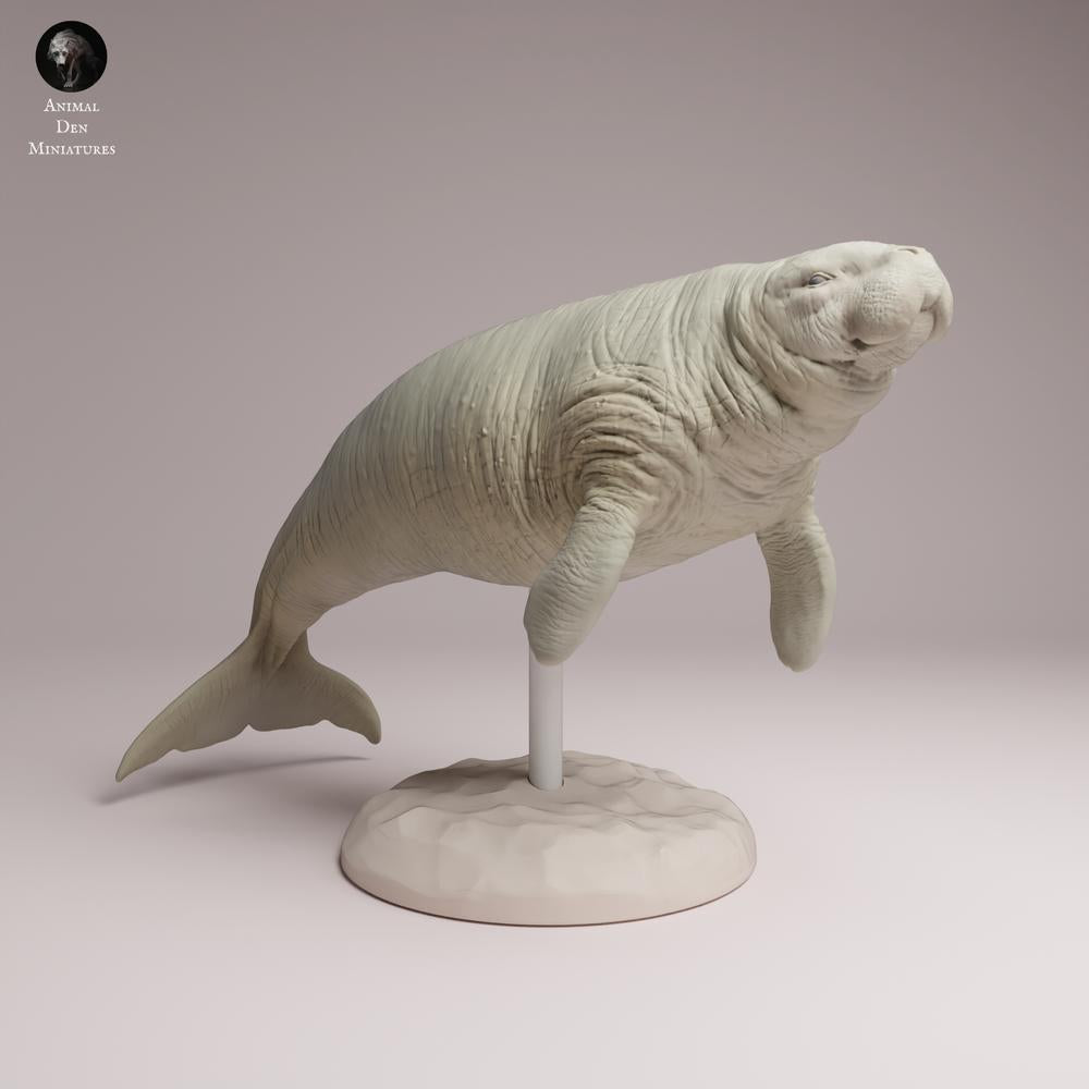 Foto de producto Tabletop 28mm Lord of the Print (LotP) 3: figura animal de mamífero marino: vaca marina de Steller - nadando (26_04_05)