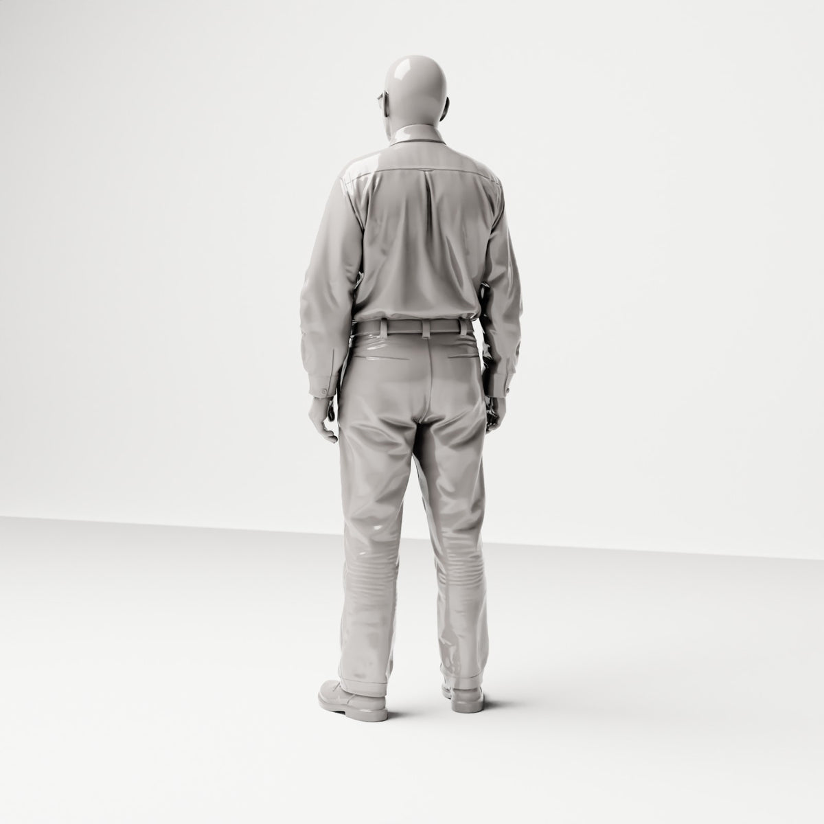 Stehende Figur: Mann mit Sonnenbrille & Langarmhemd (Ref. Nr. 507) - vollständige Studioansicht 1