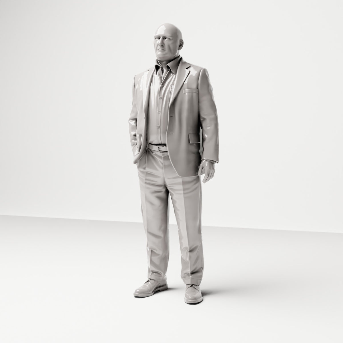 Figura de pie: hombre de negocios con traje (Ref. n.º 508) - vista completa de estudio 2