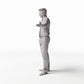 Diorama Modellbau Produktfoto 0: Stehende Figur: Autoverkäufer mit Hemd, Krawatte und ausgestrecktem Arm (Ref. Nr. 532)