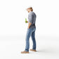 Diorama Modellbau Produktfoto 0: Stehende Figur: Mann mit Flasche und Hand in Hosentasche (Ref. Nr. 538)