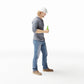 Diorama Modellbau Produktfoto 0: Stehende Figur: Mann mit Flasche und Hand in Hosentasche (Ref. Nr. 538)