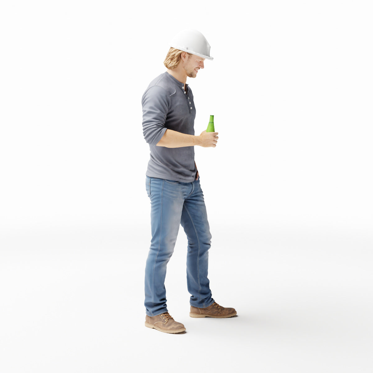 Diorama Modellbau Produktfoto 0: Stehende Figur: Mann mit Flasche und Hand in Hosentasche (Ref. Nr. 538)