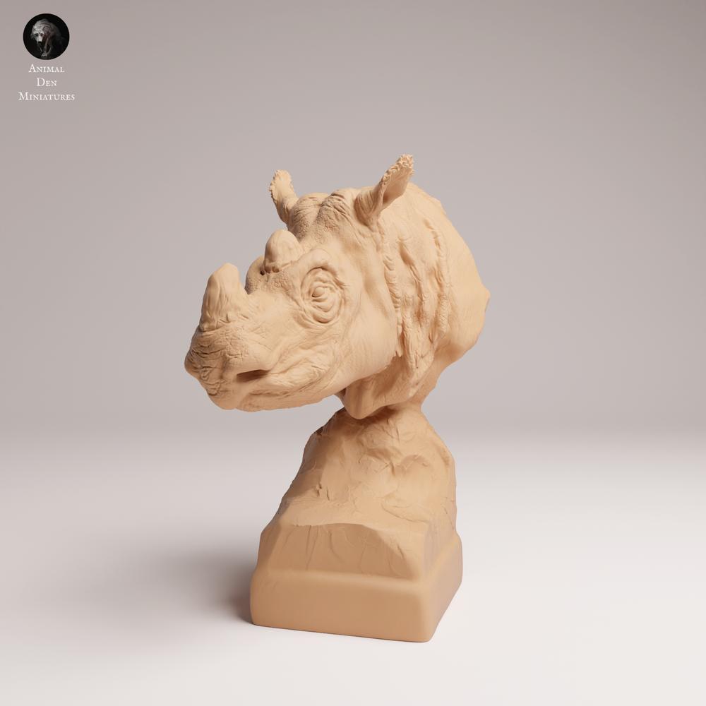 Foto de producto 0: figura de animal salvaje: macho de rinoceronte de Sumatra - busto (25_03_10)