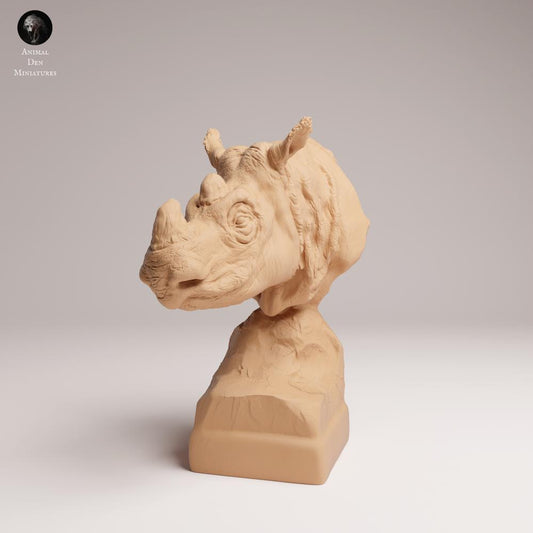 Foto de producto 0: figura de animal salvaje: macho de rinoceronte de Sumatra - busto (25_03_10)