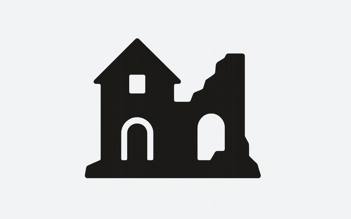 Edificios, ruinas y grandes elementos de terreno