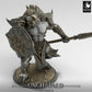 Produktfoto Tabletop 28mm Lord of the Print (LotP) 0: Fantasy Figur: Minotauren-Wächter, Speerträger mit Rundschild, Bestienkrieger - Minotaur Guard (24_05_G2)