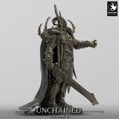 Foto del producto Tabletop 28mm Lord of the Print (LotP) 0: Miniatura de Tabletop: Caballero Demonio con Gran Espada, Paladín Oscuro, Señor de la Guerra Tenebroso, Hijo de Olaf (24_05_L1)