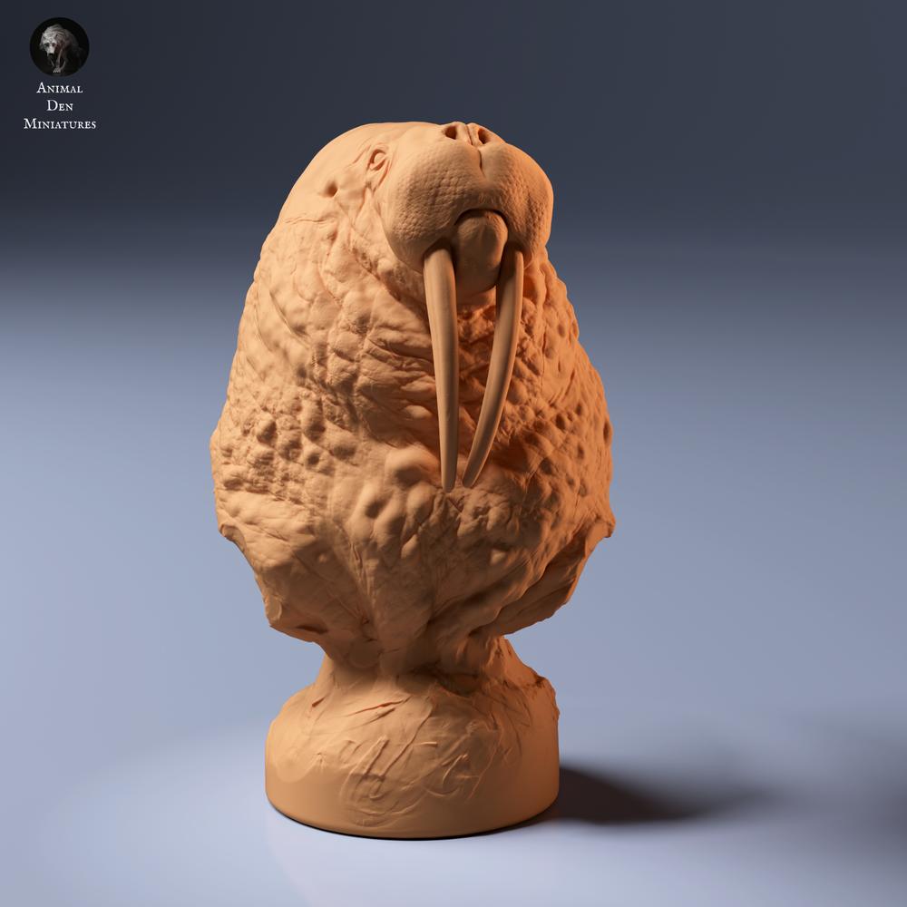 Foto del producto de figura de animal Animal Den Miniatures 6: figura de animal marino: busto de morsa (26_09_02)