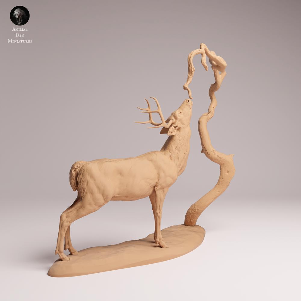 Foto del producto Tabletop 28mm Lord of the Print (LotP) 0: Figura de animal: Ciervo de cola blanca - pastando (26_01_11)