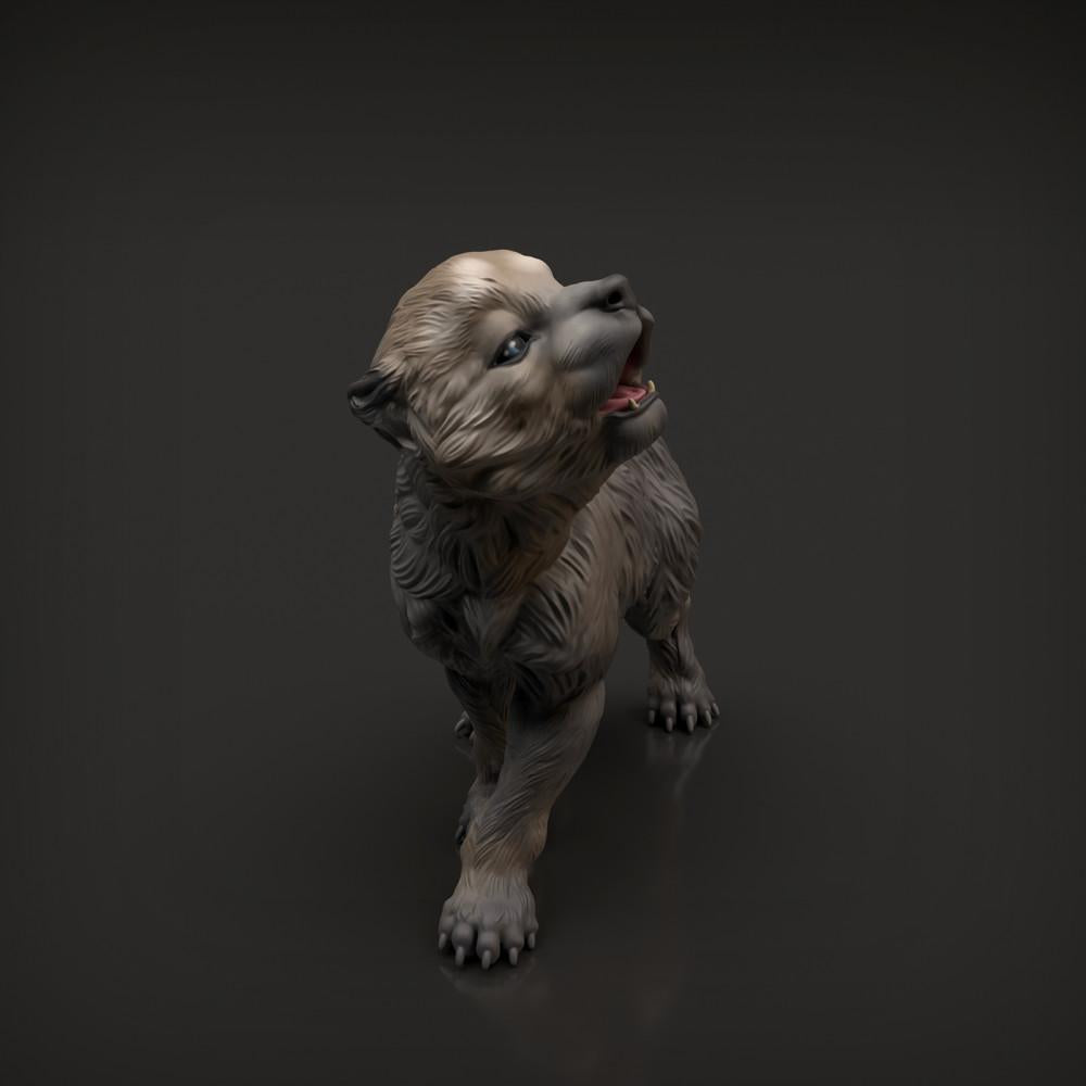 Foto de producto de figura animal Animal Den Miniatures 0: figura de animal salvaje: cachorro de lobo (22_04_03)