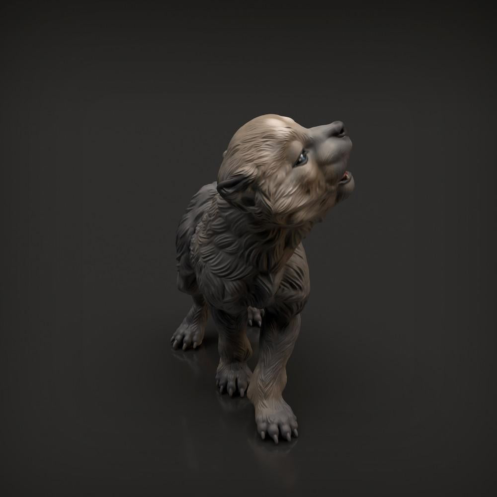 Foto de producto de figura animal Animal Den Miniatures 5: Figura de animal salvaje: cachorro de lobo (22_04_03)