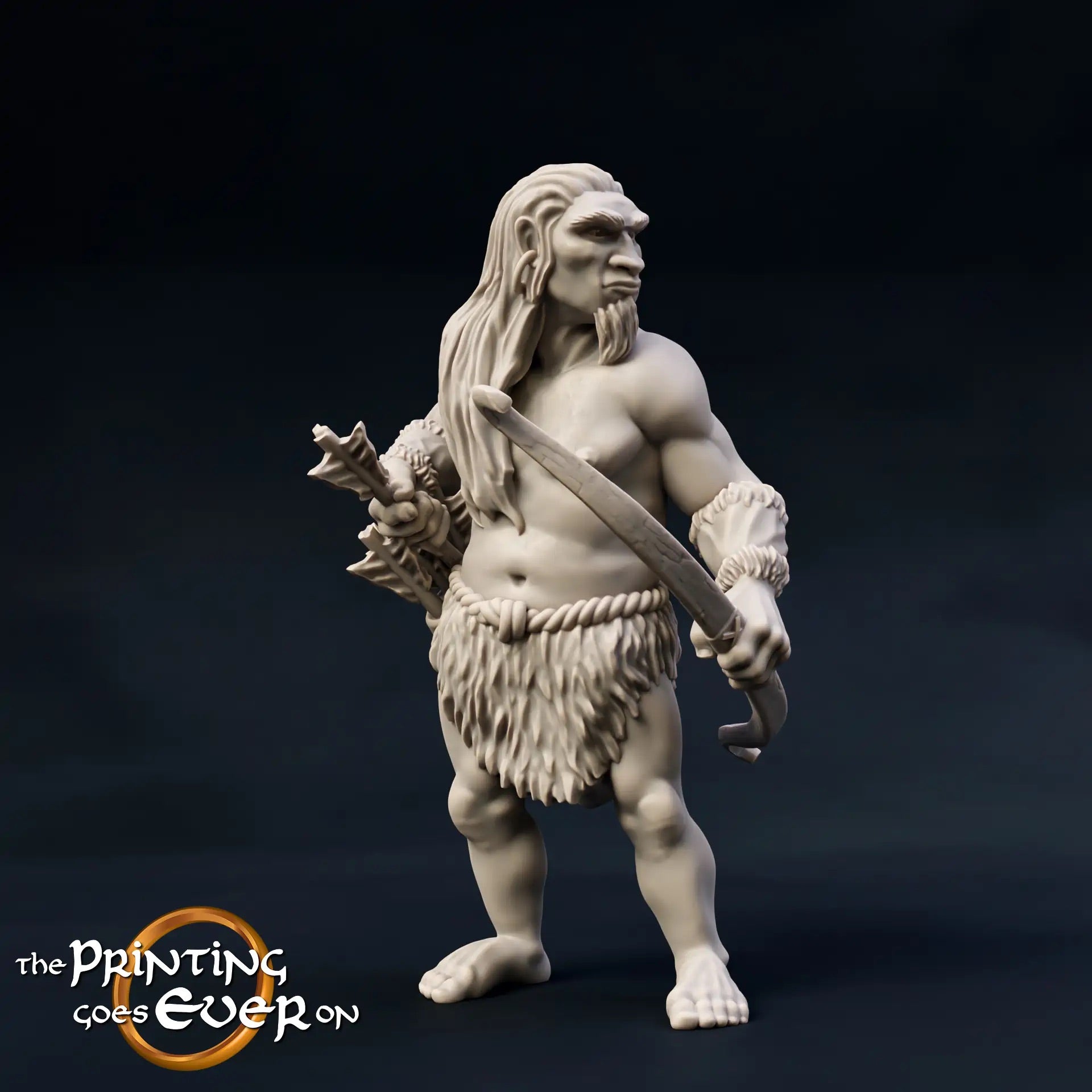 Foto del producto Tabletop 28mm The Printing Goes Ever On (TPGEO) 0: Miembros nativos de la tribu: Hombres salvajes de la jungla - Jefe y guerrero