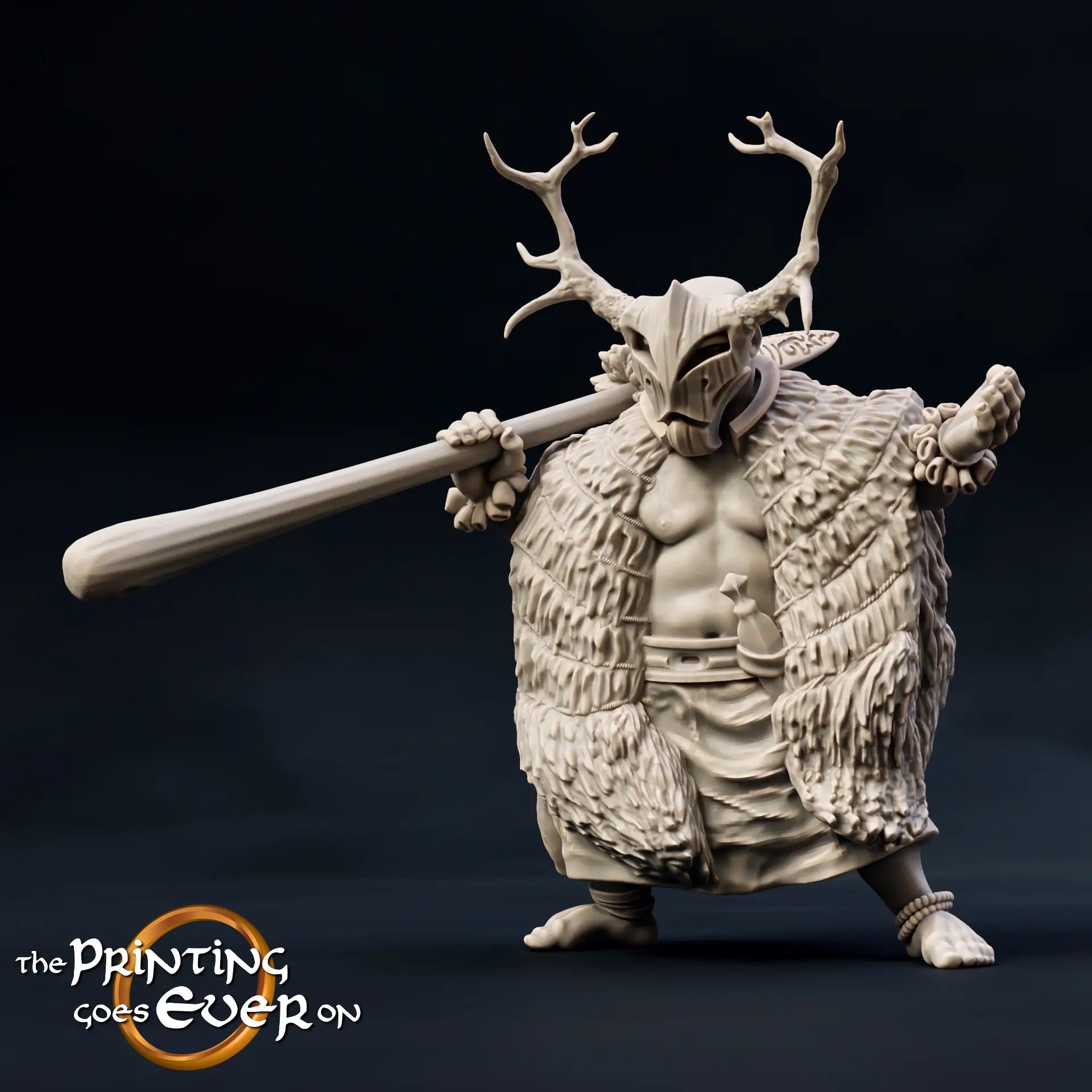 Foto del producto Tabletop 28mm The Printing Goes Ever On (TPGEO) 0: Miembros nativos de la tribu: Hombres salvajes de la jungla - Jefe y guerrero