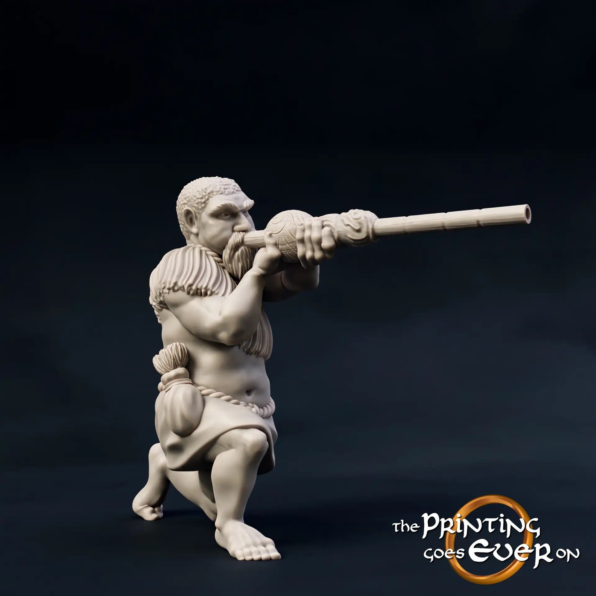 Foto del producto Tabletop 28mm The Printing Goes Ever On (TPGEO) 0: Miembros nativos de la tribu: Hombres salvajes de la jungla - Jefe y guerrero