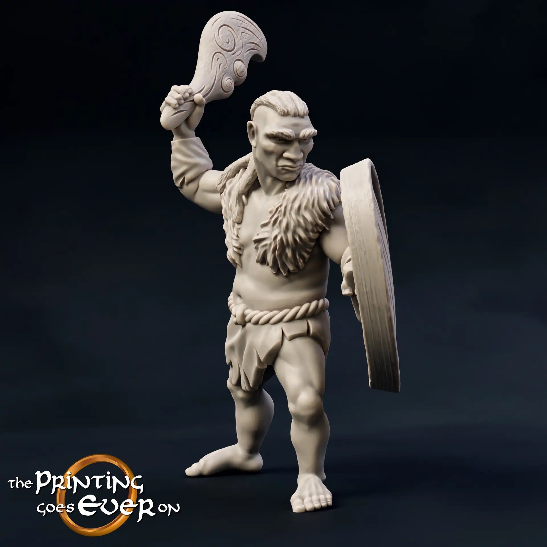 Foto del producto Tabletop 28mm The Printing Goes Ever On (TPGEO) 0: Miembros nativos de la tribu: Hombres salvajes de la jungla - Jefe y guerrero
