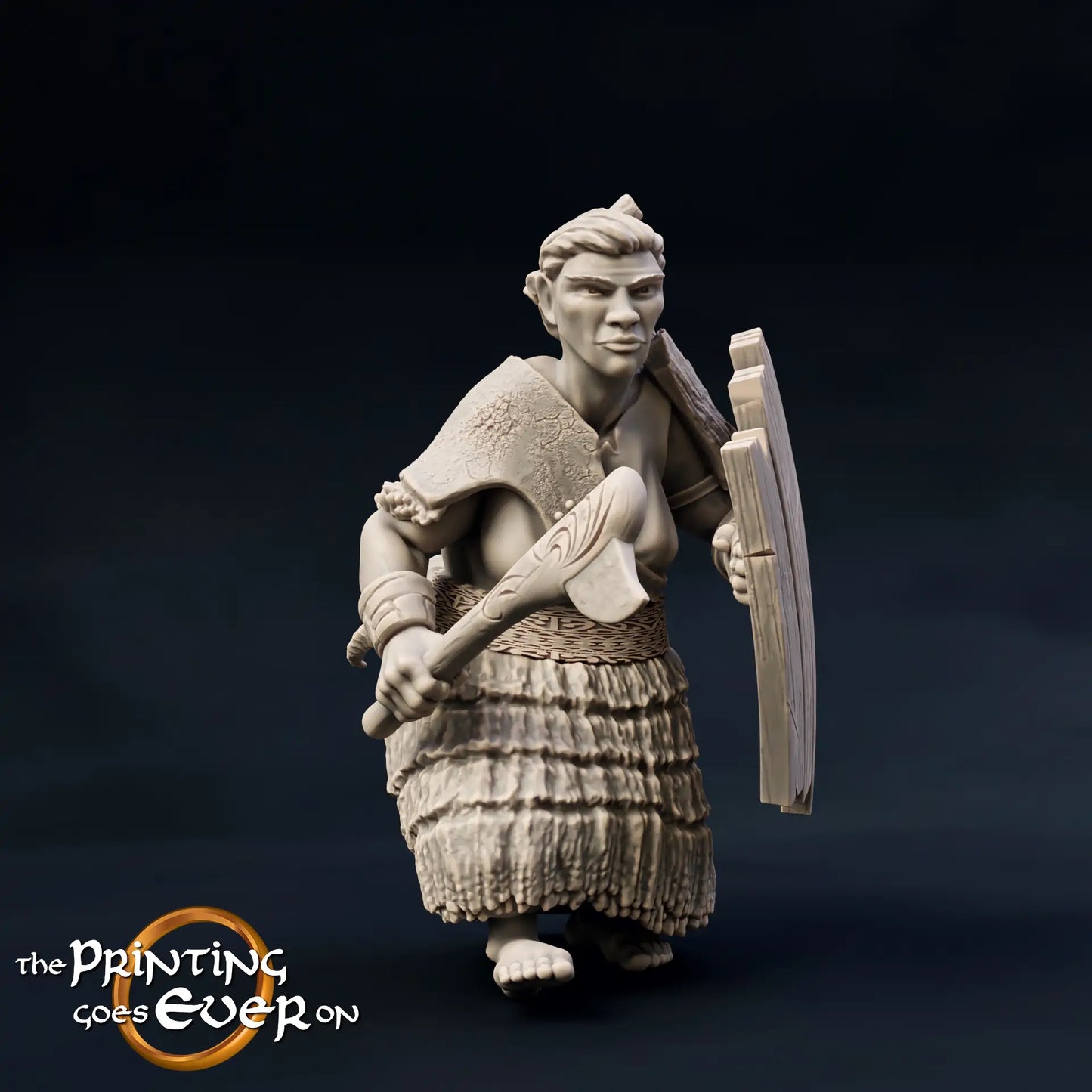 Foto del producto Tabletop 28mm The Printing Goes Ever On (TPGEO) 0: Miembros nativos de la tribu: Hombres salvajes de la jungla - Jefe y guerrero