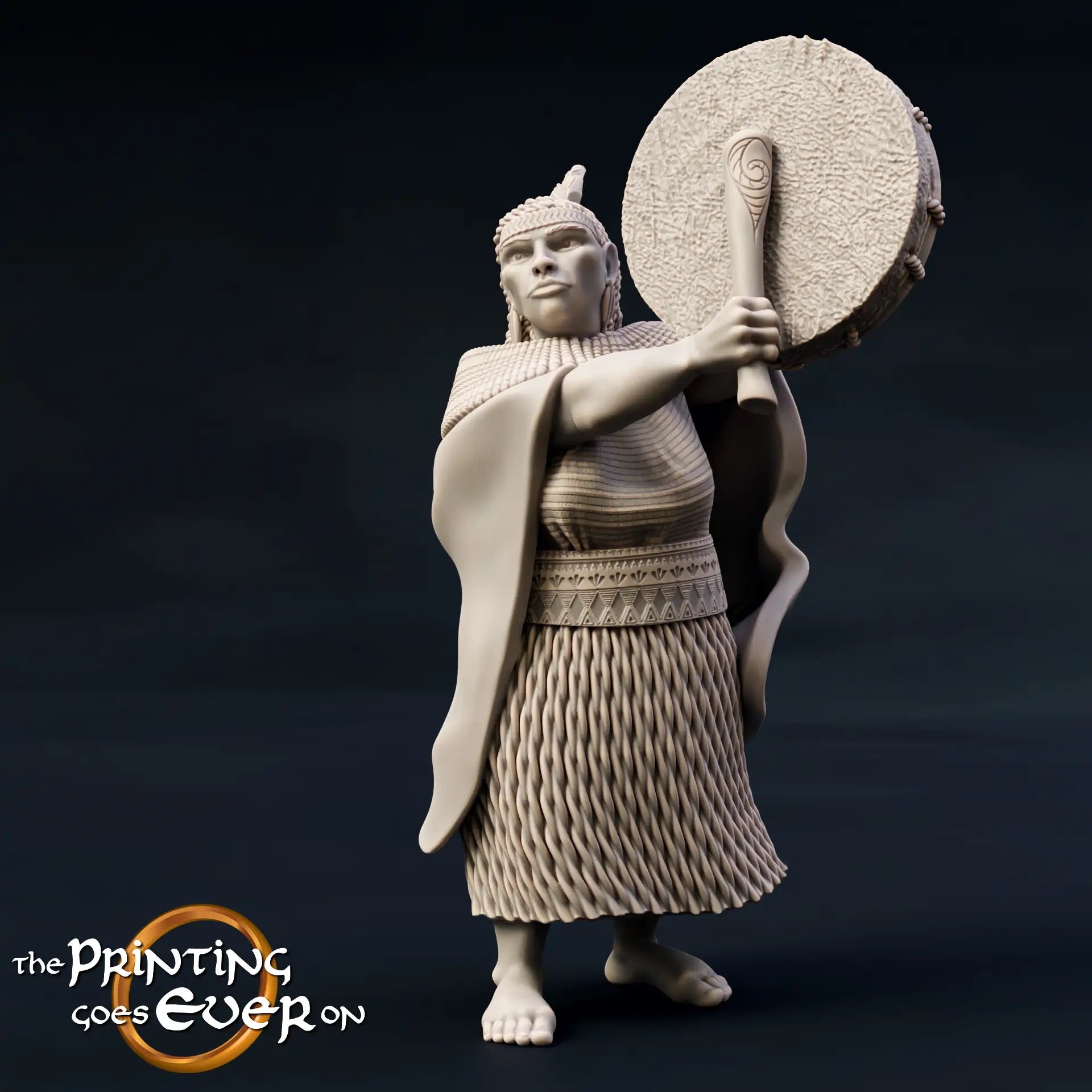 Foto del producto Tabletop 28mm The Printing Goes Ever On (TPGEO) 0: Miembros nativos de la tribu: Hombres salvajes de la jungla - Jefe y guerrero