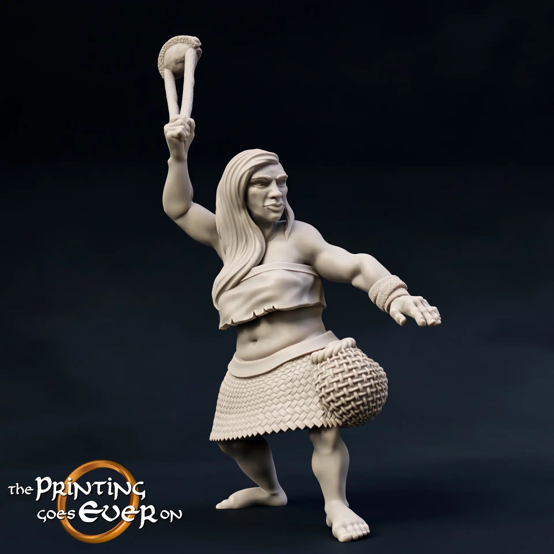 Foto del producto Tabletop 28mm The Printing Goes Ever On (TPGEO) 0: Miembros nativos de la tribu: Hombres salvajes de la jungla - Jefe y guerrero