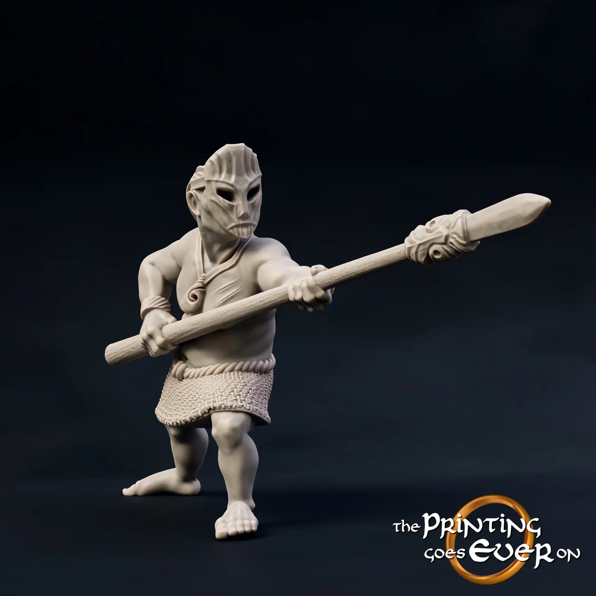 Foto del producto Tabletop 28mm The Printing Goes Ever On (TPGEO) 0: Miembros nativos de la tribu: Hombres salvajes de la jungla - Jefe y guerrero