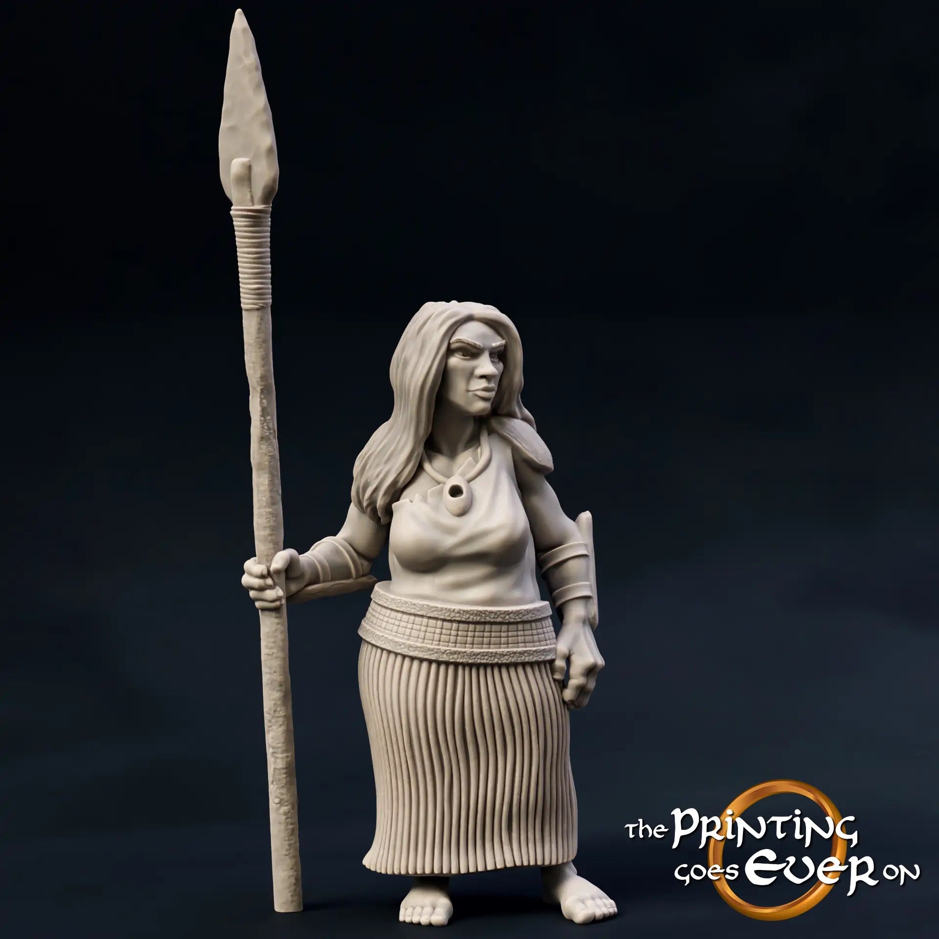 Foto del producto Tabletop 28mm The Printing Goes Ever On (TPGEO) 0: Miembros nativos de la tribu: Hombres salvajes de la jungla - Jefe y guerrero