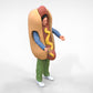 Foto del producto Diorama y modelismo figura en miniatura: vendedor de hot dogs con disfraz de hot dog