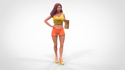 Foto del producto diorama y modelo de miniatura: Mujer sexy con jarra de cerveza